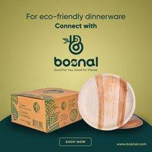 Load image into Gallery viewer, Bosnal - Palm Leaf Biodegradable Plates, 10 inch, Round
