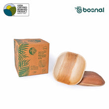 Load image into Gallery viewer, Bosnal - Palm Leaf Biodegradable Plates, 4 inch, Square
