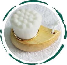 Load image into Gallery viewer, Facial Brush with Bamboo Handle
