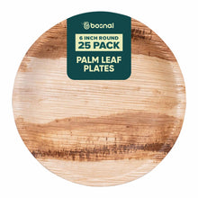Load image into Gallery viewer, Bosnal - Palm Leaf Biodegradable Plates, 6 inch, Round
