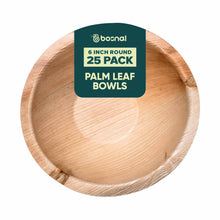 Load image into Gallery viewer, Bosnal - Palm Leaf Bowl, 6 inch, Round , 25 Pcs
