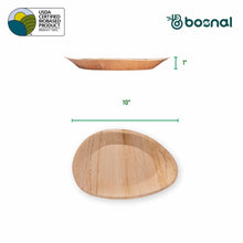 Load image into Gallery viewer, Bosnal - Palm Leaf Biodegradable Plates, 10 inch, Oval
