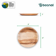 Load image into Gallery viewer, Bosnal - Palm Leaf Biodegradable Plates, 6 inch, Round
