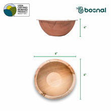 Load image into Gallery viewer, Bosnal - Palm Leaf Bowl, 6 inch, Round , 25 Pcs
