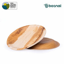 Load image into Gallery viewer, Bosnal - Palm Leaf Biodegradable Plates, 6 inch, Round

