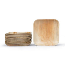 Load image into Gallery viewer, Palm Leaf Square Plates 9&quot; Inch (Set of 100/50/25)
