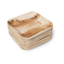 Load image into Gallery viewer, Palm Leaf Square Plates 9&quot; Inch (Set of 100/50/25)
