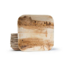 Load image into Gallery viewer, Palm Leaf Square Plates 9&quot; Inch (Set of 100/50/25)
