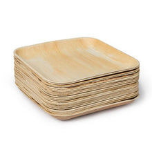 Load image into Gallery viewer, Palm Leaf Square Plates 10&quot; Inch (Set of 25/50/100)

