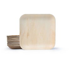 Load image into Gallery viewer, Palm Leaf Square Plates 10&quot; Inch (Set of 25/50/100)
