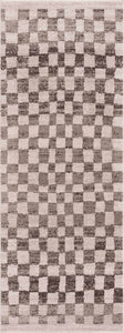 Benjy Beige Checkered Area Rug